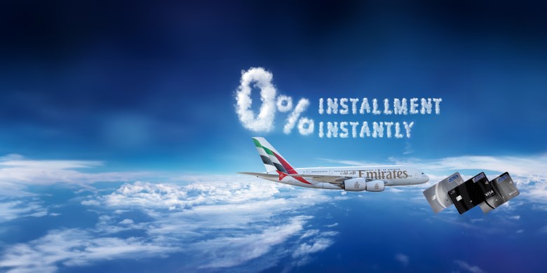 0% Installment Offers on Emirates Airlines