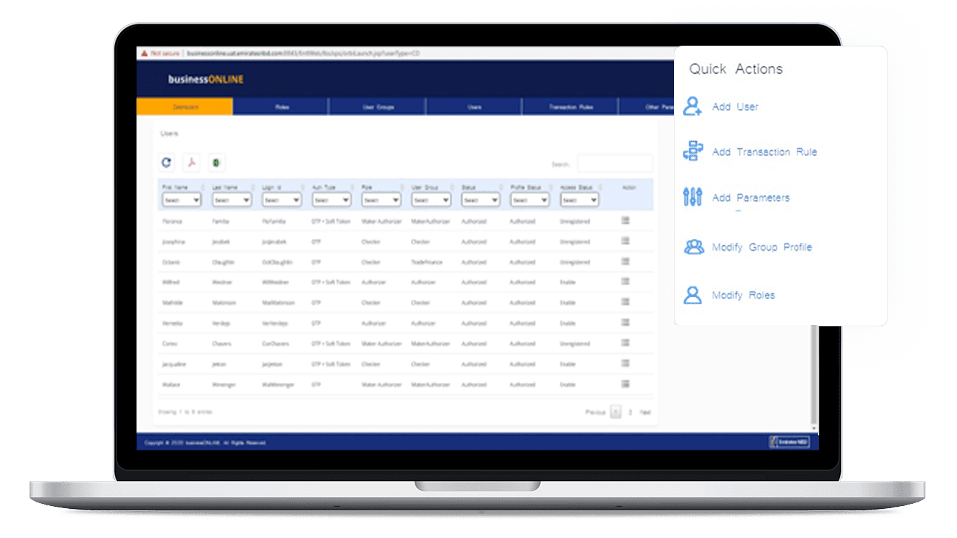 Customized Dashboard